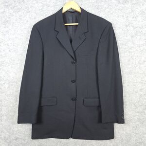 Kenneth Cole New York Men's Blazer Size 42R Black Checked Textured‎ 3 Button